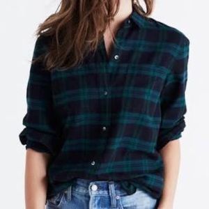 Madewell Ex-Boyfriend Oversized Plaid Shirt Sz S